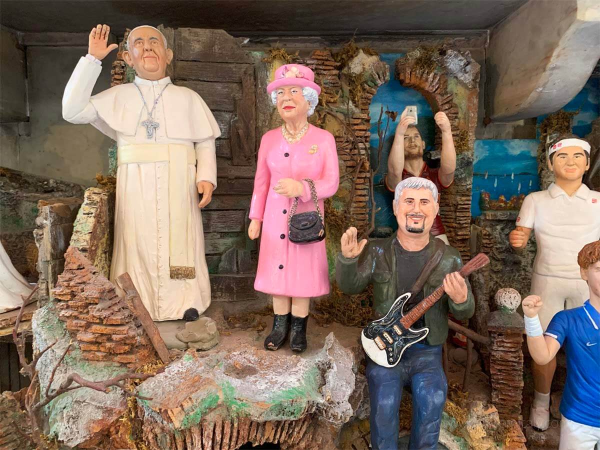 figurines at via san gregorio armeno street aka the christmas alley in naples italy