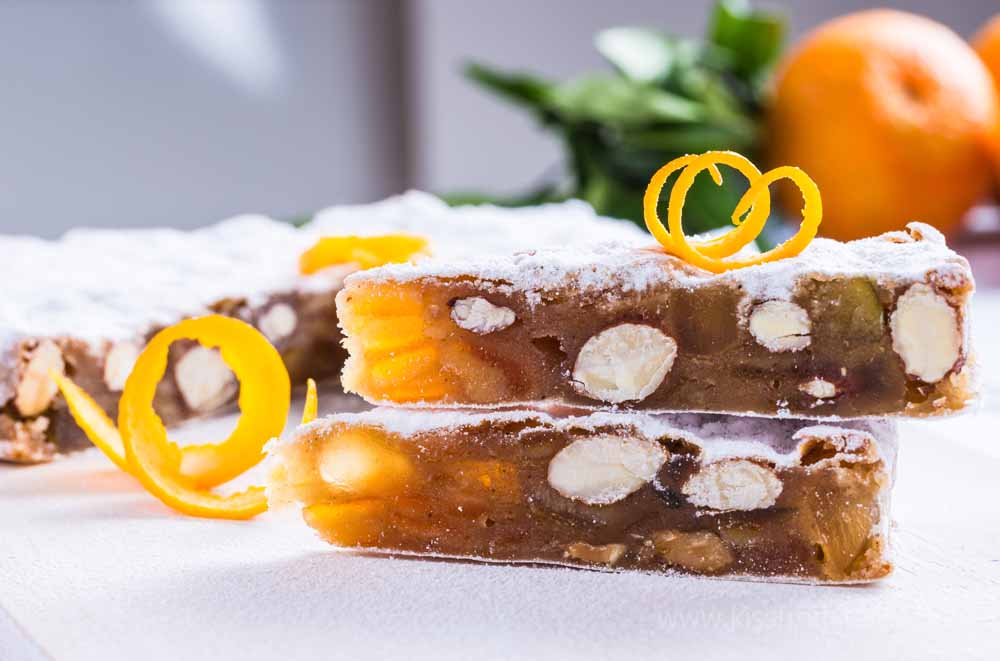 panforte traditional christmas sweet of siena, italy